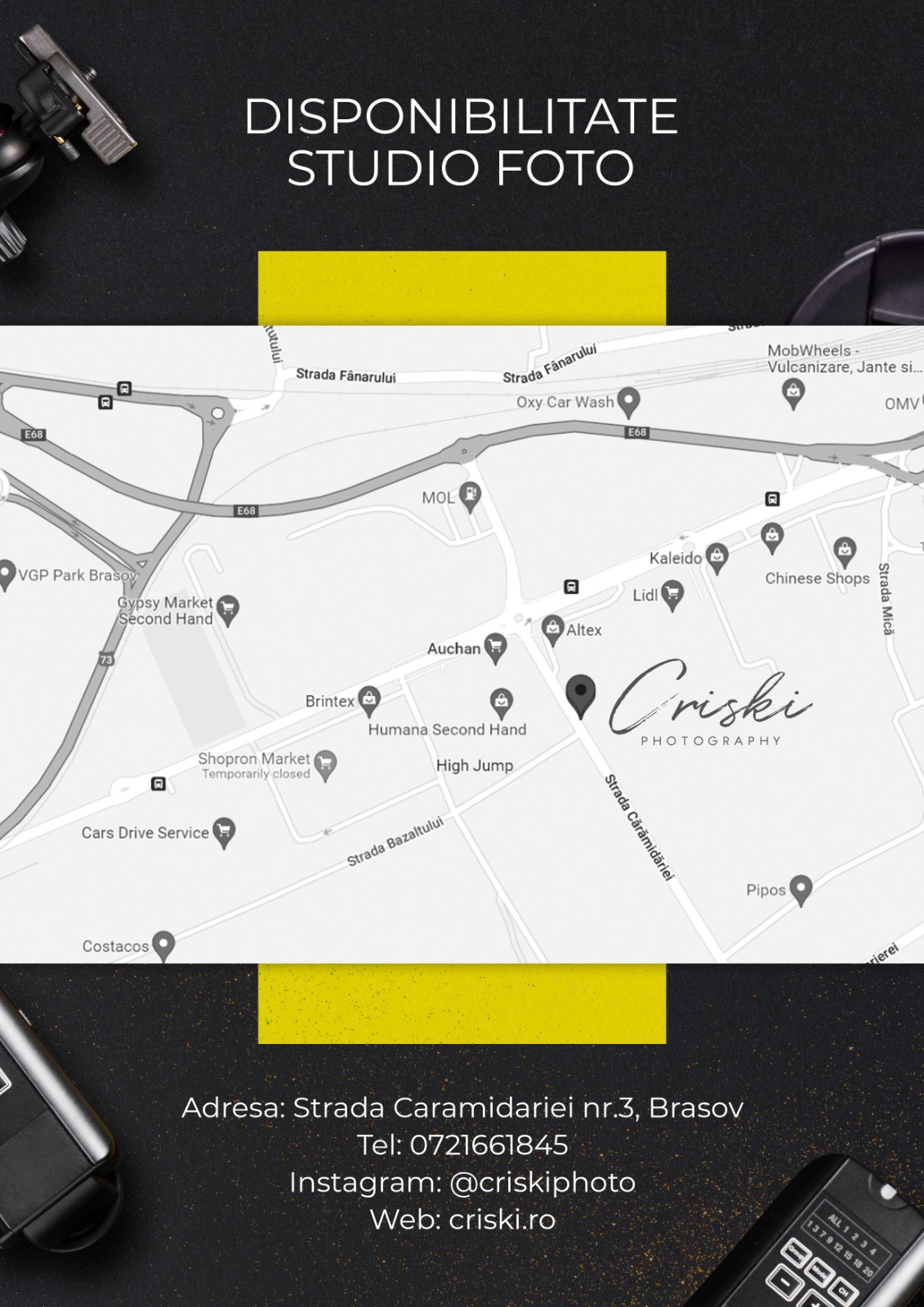 Locația Studioului - Strada Caramidariei nr.3, Brașov